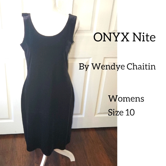 ONYX NITE WENDYE CHAITIN BLACK SLEEVELESS DRESS SIZE 10